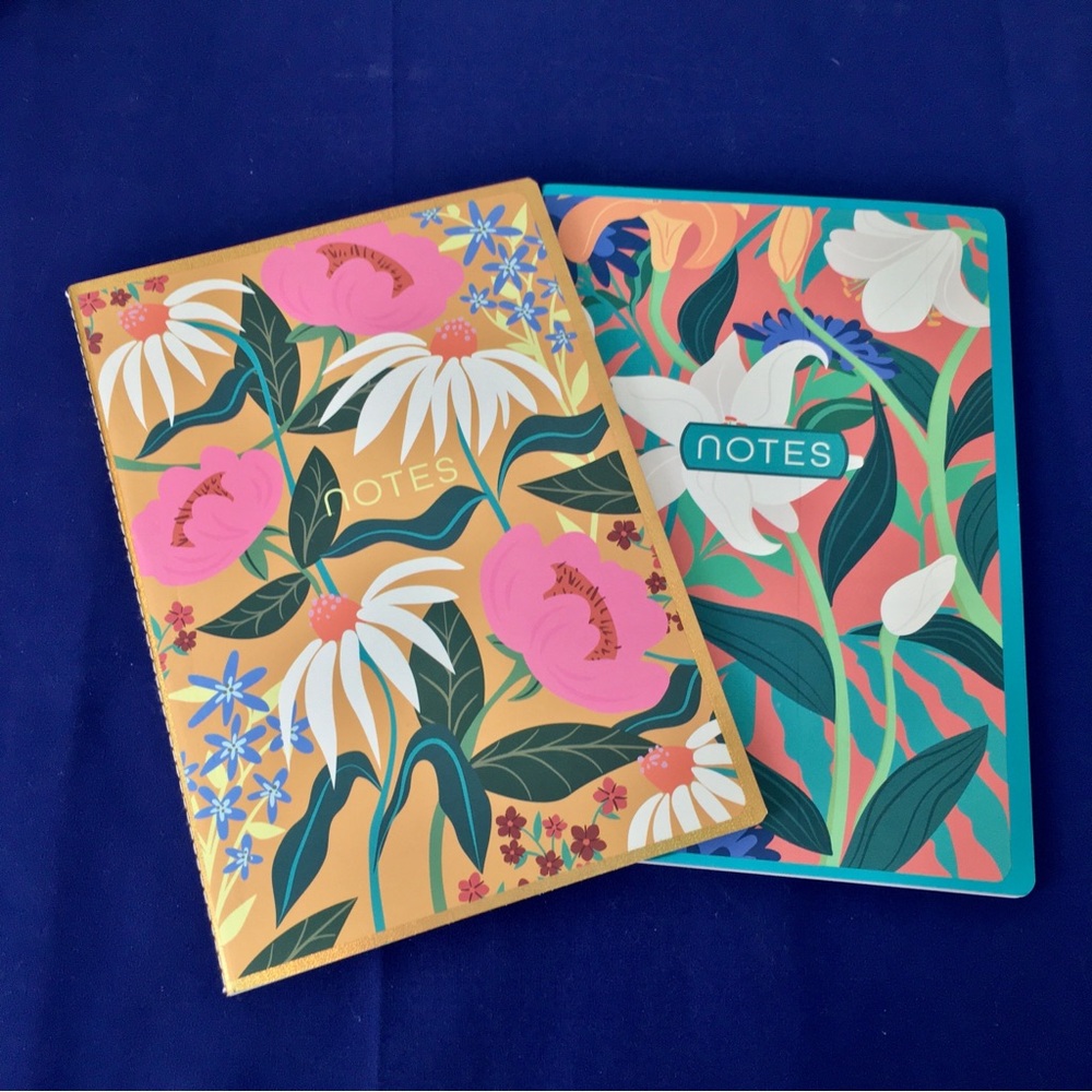 Floral Notes Notebook Sketchbook Set 2pc. Set